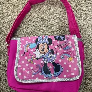 Disney Minnie Mouse Pink and Silver Kids Bag